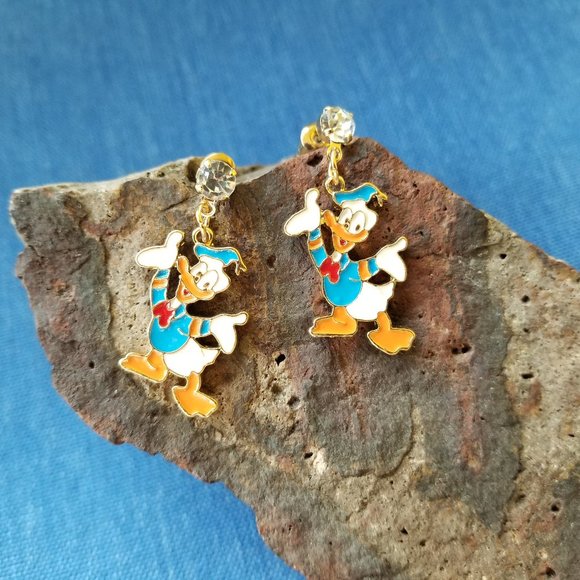 Donald Duck Push-Back Post Earrings - NWOT - Picture 1 of 5